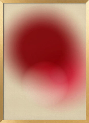 Red Gradient Aura | Poster - Gold Frame Interior