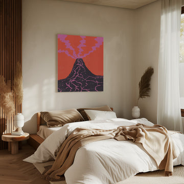Vibrant Volcano Eruption | Canvas - Room Interior 2