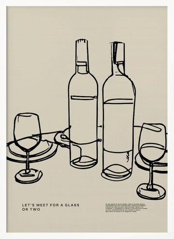 Wine and Conversation | Poster - White Frame Interior