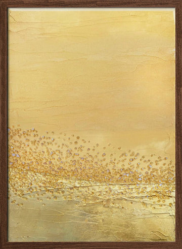 Radiant Gold Texture | Poster - Walnut Frame Interior