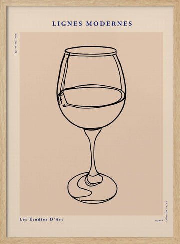 Lignesmodernesno05 | Poster - Wood Frame Interior