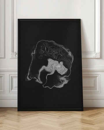Dynamic Gray Swirl | Poster - Room Interior 1