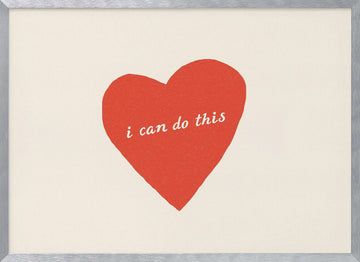 Red Heart Affirmation | Poster - Silver Frame Interior