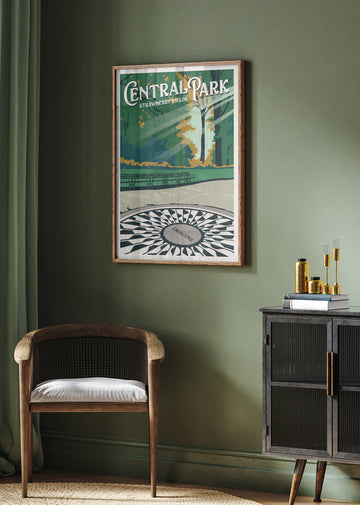 Strawberry Fields Imagine Mosaic | Poster - Room Interior 2
