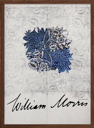 Tulip and Willow | Poster - Walnut Frame Interior