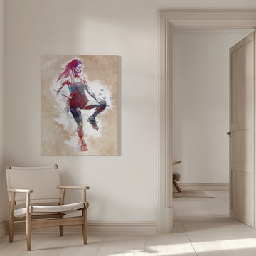 Dynamic Fitness Woman | Canvas - Room Interior 1