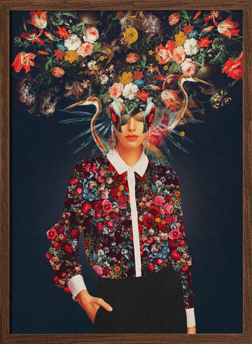 Your Head Was Full of Colours That Had No Names | Poster - Walnut Frame Interior