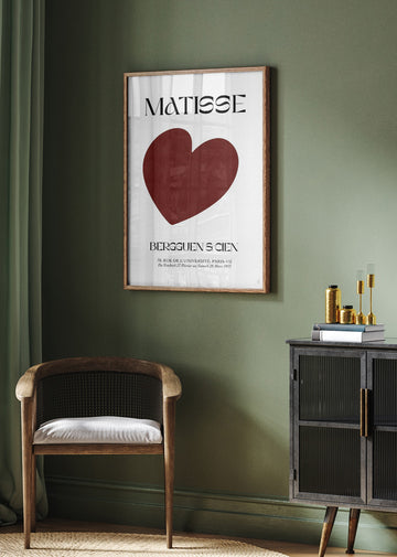 Red Heart Abstract | Poster - Room Interior 2