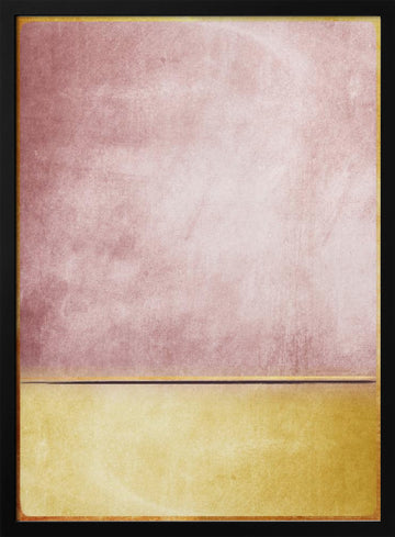 Pink Gold Horizon | Poster - Black Metal Frame Interior