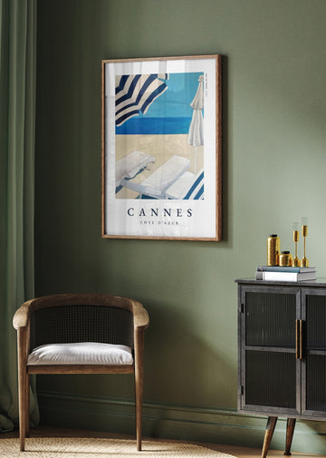 Blue Beach Serenity | Poster - Room Interior 2
