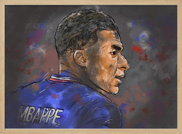 Football Player Profile | Poster - Wood Frame Interior