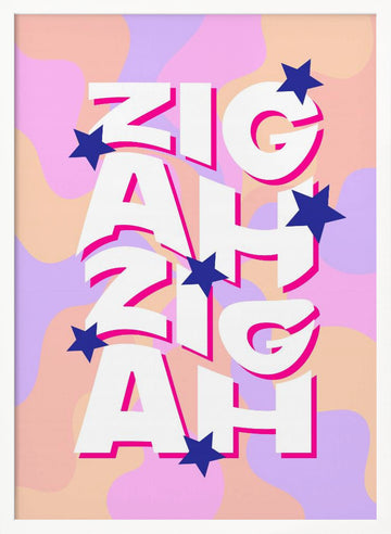 Colorful Zig A Zig Ah | Poster - White Frame Interior
