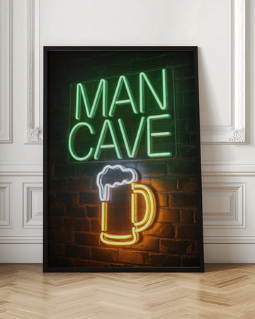 Man Cave Beer Mug Neon | Poster - Room Interior 1