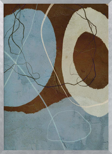 Ethereal Circles | Poster - Silver Frame Interior