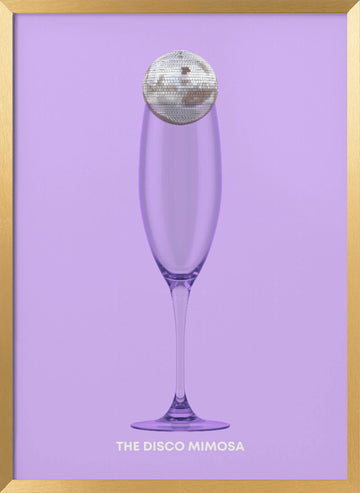 Disco Mimosa | Poster - Gold Frame Interior