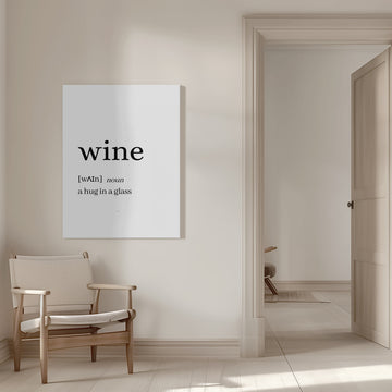 Wine Hug In A Glass | Canvas - Room Interior 1