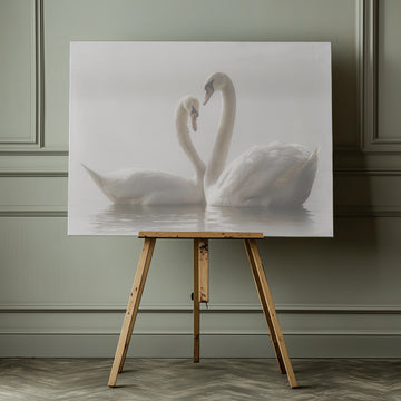 Swans In Love | Canvas - Room Interior 1