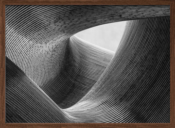 Dynamic Architectural Curves | Poster - Walnut Frame Interior