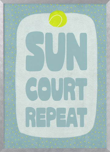 Sun Court Repeat | Poster - Silver Frame Interior