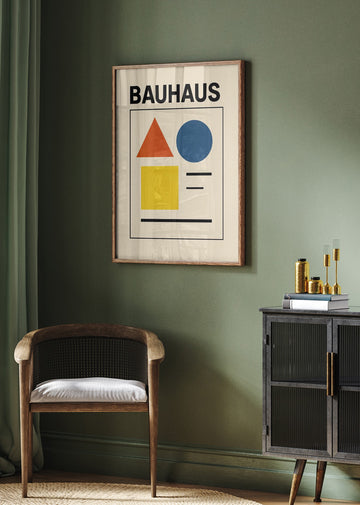 Bauhaus Geometric Shapes | Poster - Room Interior 2