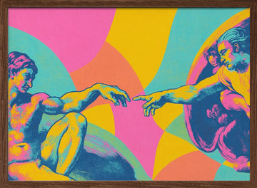 The touch (neon masters series) | Poster - Walnut Frame Interior