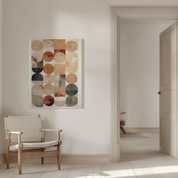 Earthy Geometric Flow | Canvas - Room Interior 1
