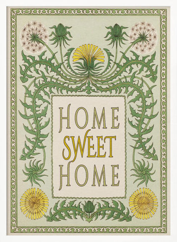 Vintage Home Sweet Home | Poster - White Frame Interior