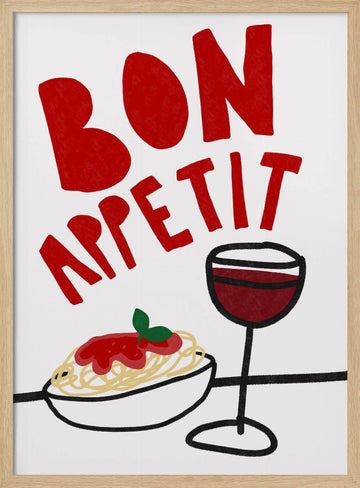 Bon Appetit | Poster - Wood Frame Interior