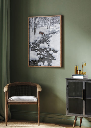Snowy Forest Horse | Poster - Room Interior 2