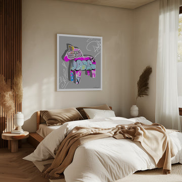 Graffiti Dala Horse | Canvas - Room Interior 2