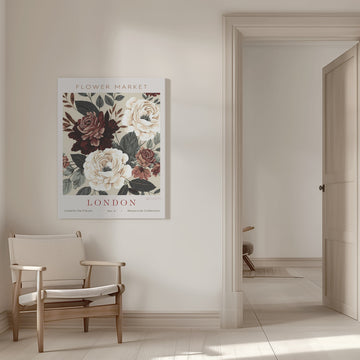 London Flower Market Roses | Canvas - Room Interior 1