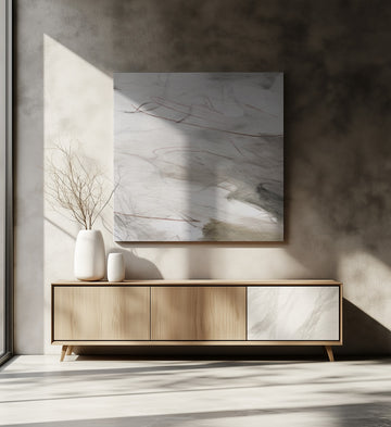 Subtle Grey Abstract | Canvas - Room Interior 2
