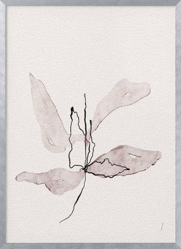 Delicate Botanical Bloom | Poster - Silver Frame Interior
