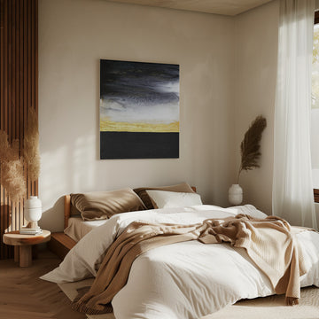Black Gold Abstract Flow | Canvas - Room Interior 2