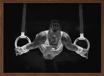Focused Gymnast Power | Poster - Walnut Frame Interior