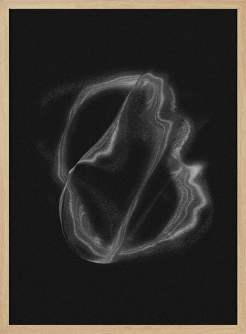 Ethereal Fluid Form | Poster - Wood Frame Interior