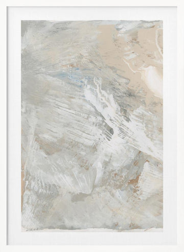 Subtle Flowing Abstract | Poster - White Frame Interior