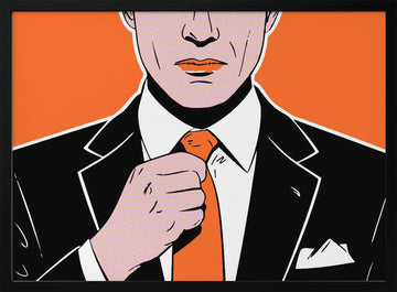 Sharp Dressed Man | Poster - Black Metal Frame Interior