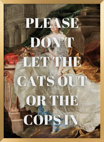 Regal Lady Funny Message | Poster - Gold Frame Interior