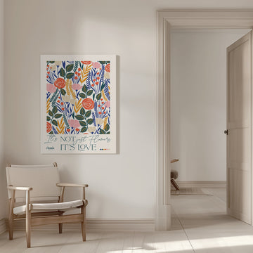 Vibrant Botanical Bloom | Canvas - Room Interior 1