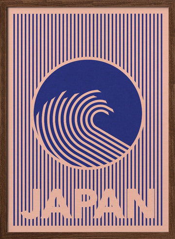Great Wave of Japan | Poster - Walnut Frame Interior
