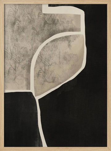 Textured Organic Shapes | Poster - Wood Frame Interior
