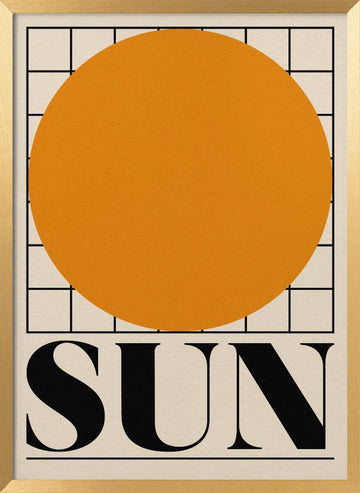 Sun | Poster - Gold Frame Interior