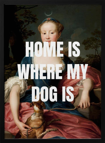 Classic Portrait Dog Quote | Poster - Black Metal Frame Interior