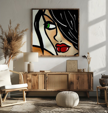 Bold Green Gaze | Poster - Room Interior 2