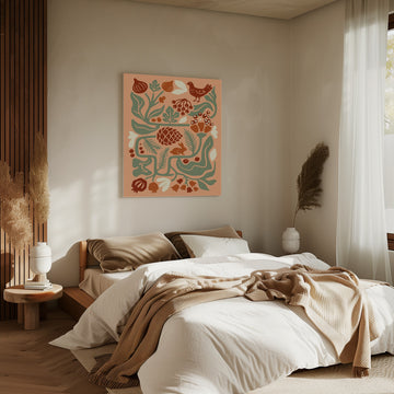 Forest Friends Autumn Bounty | Canvas - Room Interior 2