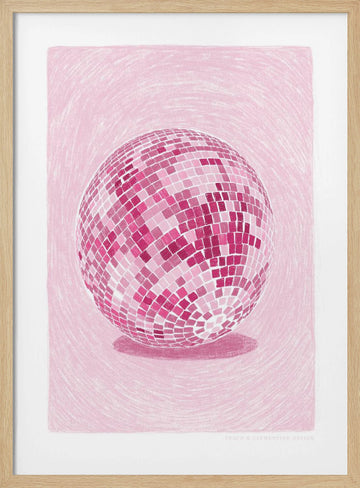 Pandc Discoball Copy 2 | Poster - Wood Frame Interior