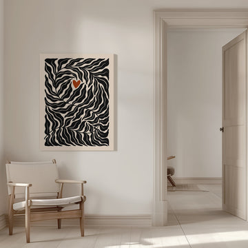 Organic Leaves Heart | Canvas - Room Interior 1