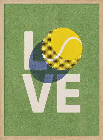 Tennis Love Court | Poster - Wood Frame Interior