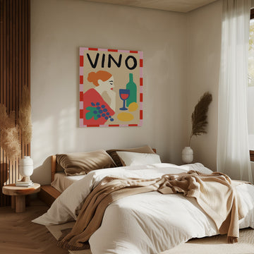Vino Woman Still Life | Canvas - Room Interior 2